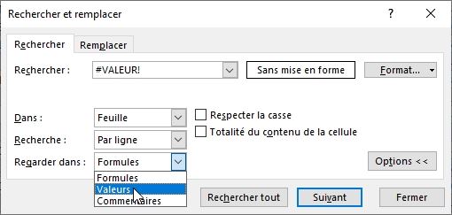 Excel formation - Comment sélectionner toutes les erreurs - 03