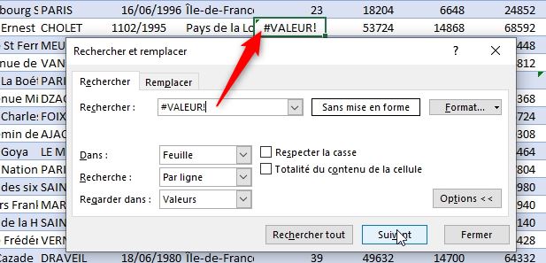 Excel formation - Comment sélectionner toutes les erreurs - 04