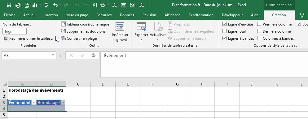 Excel formation - date et heure rapide - 24