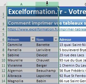 Excel formation - Imprimer un tableau Excel - 06