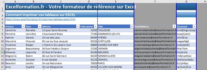 Excel formation - Imprimer un tableau Excel - 11