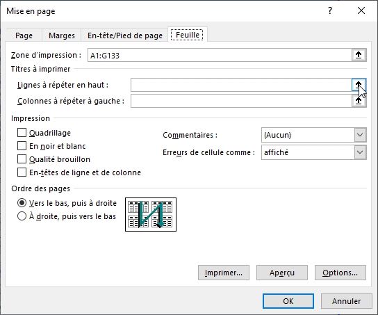 Excel formation - Imprimer un tableau Excel - 22
