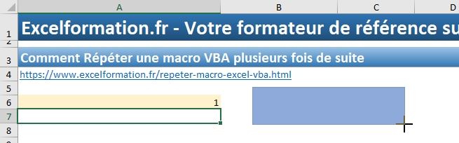 Excel formation - Lancer une macro plusieurs fois de suite - 05