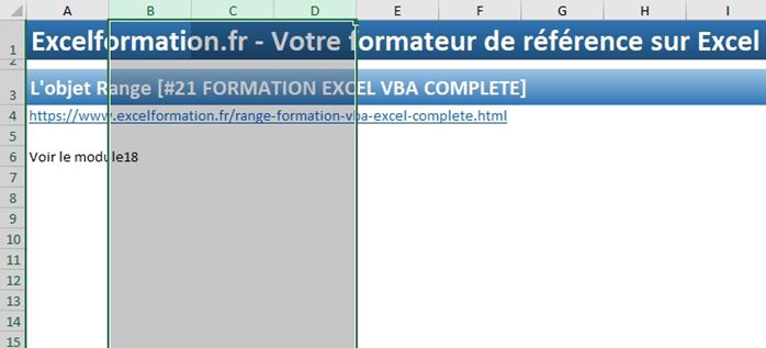 Excel formation - VBA21 - objet Range - 04