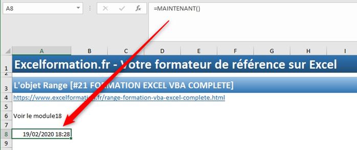 Excel formation - VBA21 - objet Range - 10