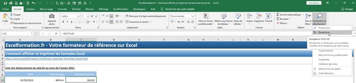 Excel formation - Afficher les formules Excel - 05