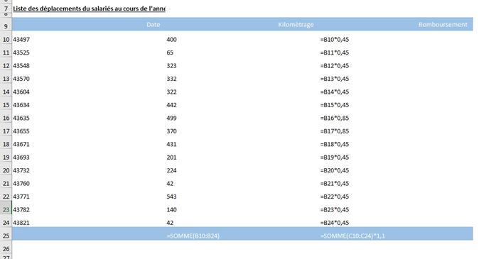 Excel formation - Afficher les formules Excel - 11