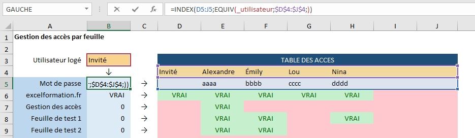 Excel formation - Authentifier utilisateurs - 06