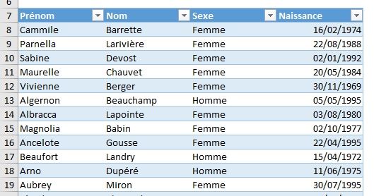 Excel formation - pyramide des âges - 01