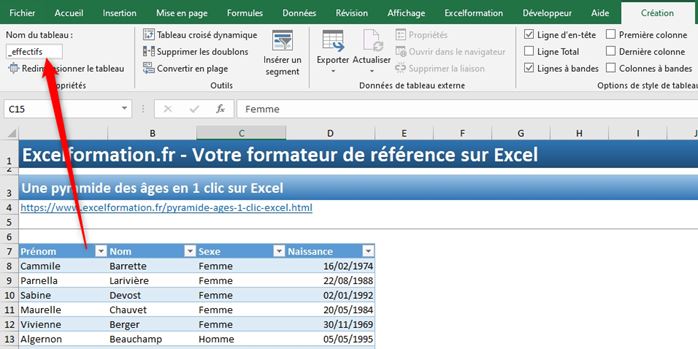 Excel formation - pyramide des âges - 02