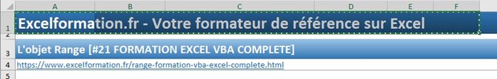 Excel formation - VBA21 - objet Range - 10