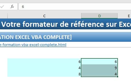 Excel formation - VBA21 - objet Range - 14