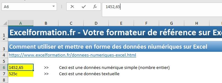 Excel formation - Apprendre Excel - cellules numériques - 04