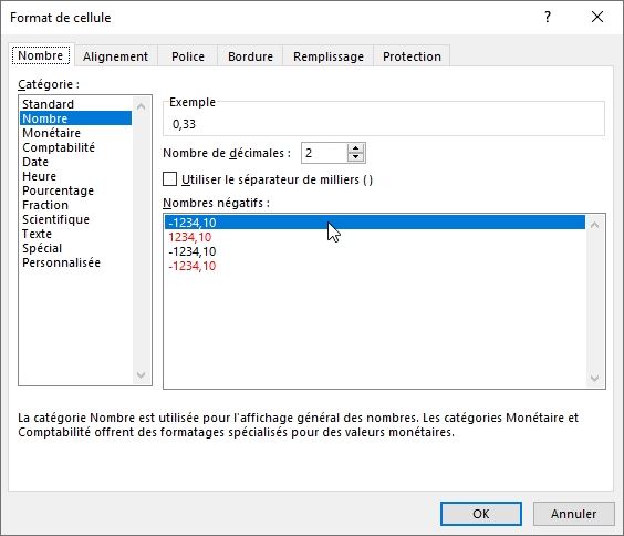 Excel formation - Apprendre Excel - cellules numériques - 11