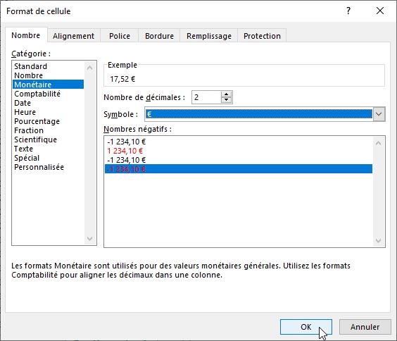 Excel formation - Apprendre Excel - cellules numériques - 18