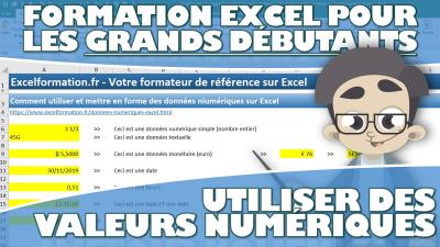 Apprendre à utiliser Excel pour les débutants - Comment utiliser et mettre en forme des données numériques