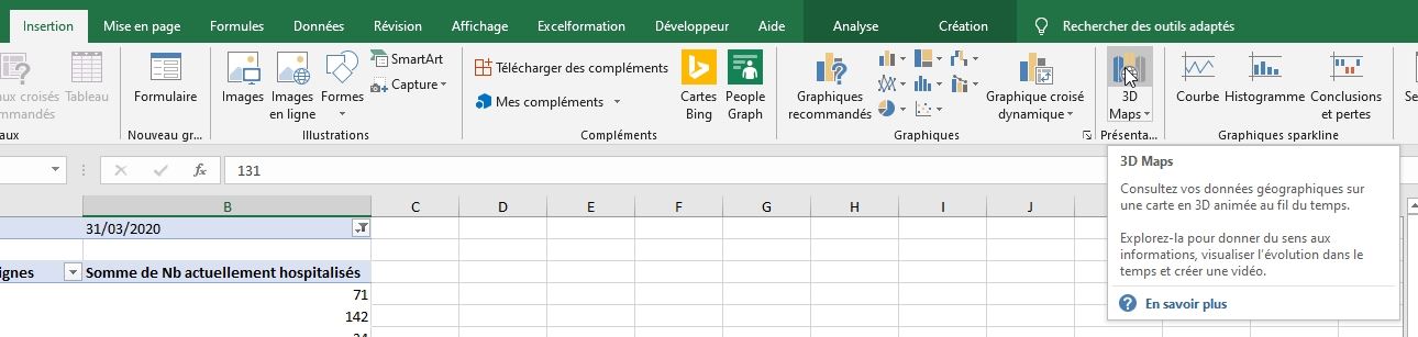 Excel formation - Créer une carte de suivi COVID-19 - 10