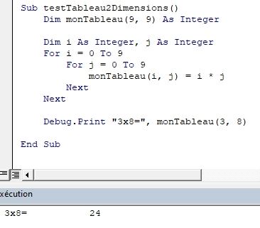 Excel formation - VBA27 - Les tableaux de VBA - 04