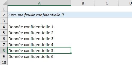 Excel formation - cacher feuille de calcul - 01