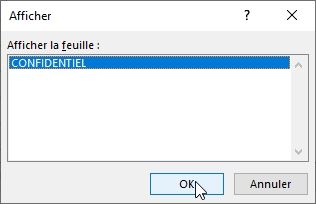 Excel formation - cacher feuille de calcul - 05