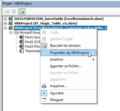 Excel formation - cacher feuille de calcul - 16