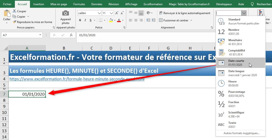 Excel formation - formule heure - 02