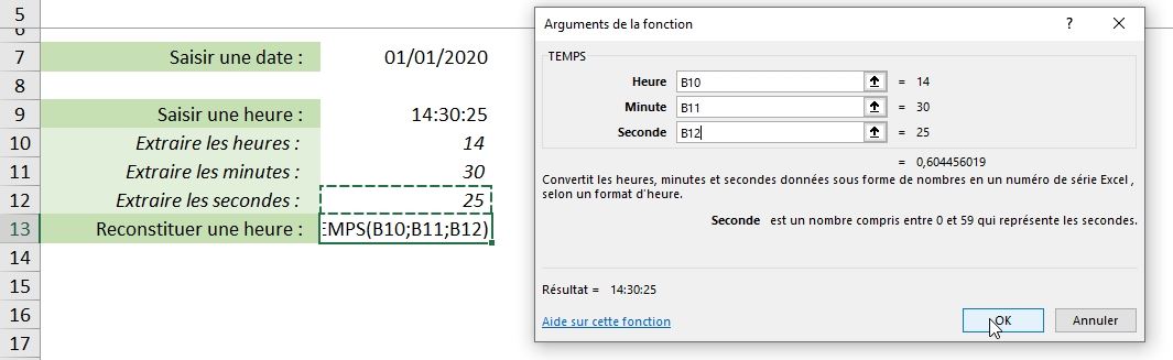 Excel formation - formule heure - 06