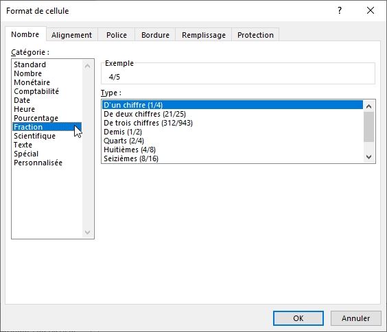 Excel formation - fractions - 05