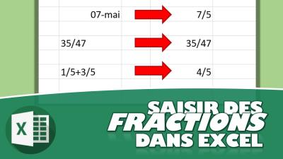COMMENT SAISIR UN NOMBRE SOUS FORME DE FRACTION SUR EXCEL ?