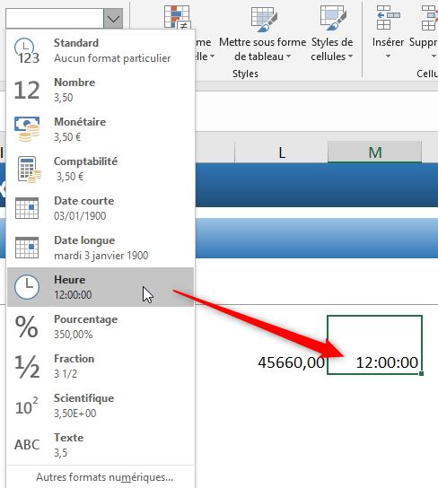 Excel formation - heures plus 24 heures - 05