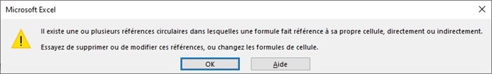 Excel formation - identifier et corriger les références circulaires - 03