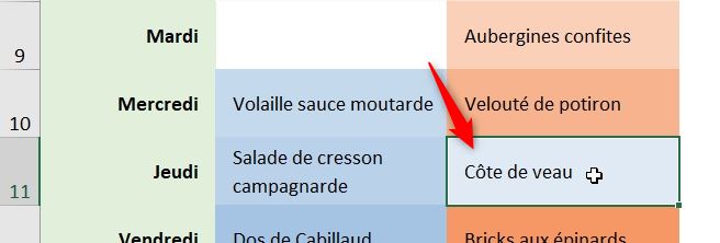 Excel formation - inverser cellules - 05