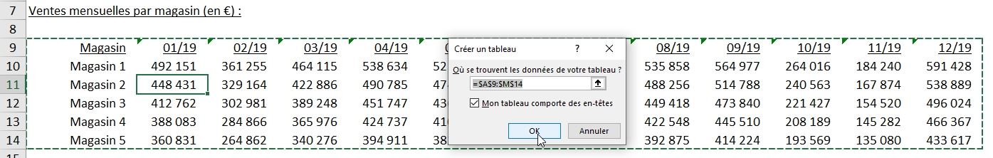 Excel formation - Afficher des données sur une carte - 06