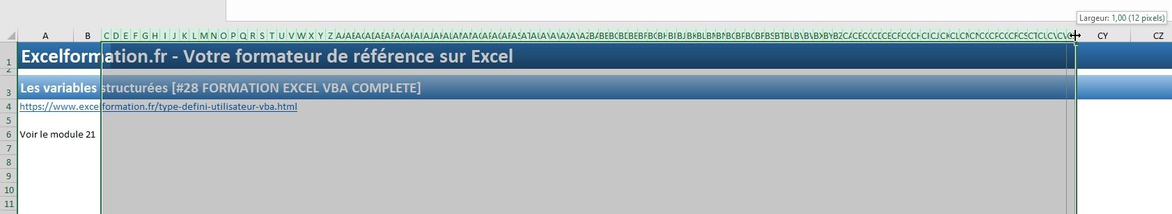 Excel formation - VBA28 vba type personnalisé 3 - 03