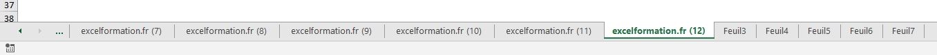 Excel formation - Insérer nouvelle feuilles de calculs - 16