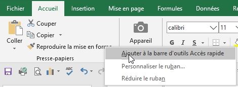 Excel formation - La barre d'accès rapide - 15