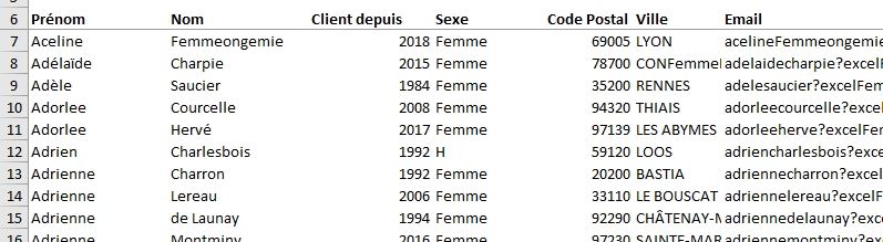 Excel formation - Remplacer des données - 06