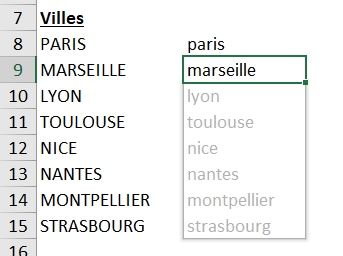 Excel formation - Texte en majuscules - 15