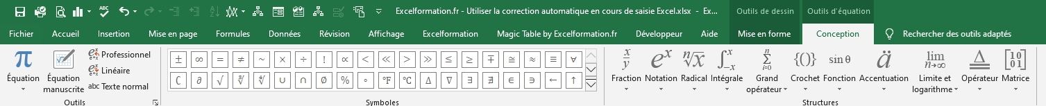 Excel formation - Utiliser la correction en cours de saisie - 24