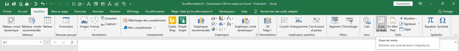 Excel formation - Conversion de CSV en fichier Excel en masse - 04