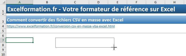 Excel formation - Conversion de CSV en fichier Excel en masse - 05