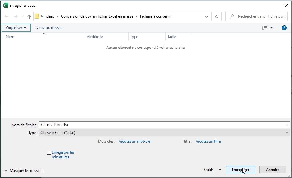 Excel formation - Conversion de CSV en fichier Excel en masse - 14