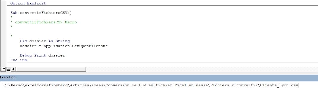 Excel formation - Conversion de CSV en fichier Excel en masse - 20