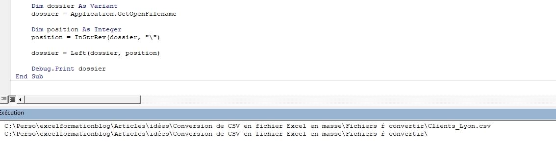 Excel formation - Conversion de CSV en fichier Excel en masse - 21