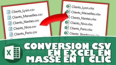 Comment convertir des CSV en fichier Excel en masse (tous les fichiers d’un répertoire) avec VBA