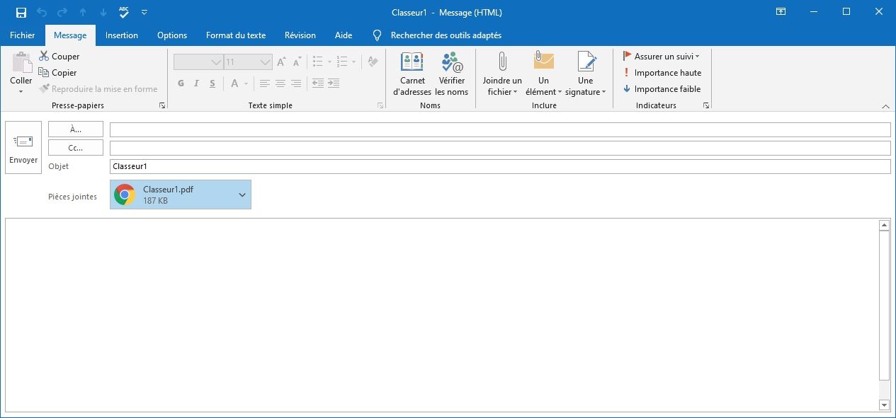 Excel formation - Envoyer un mail sans VBA - 15