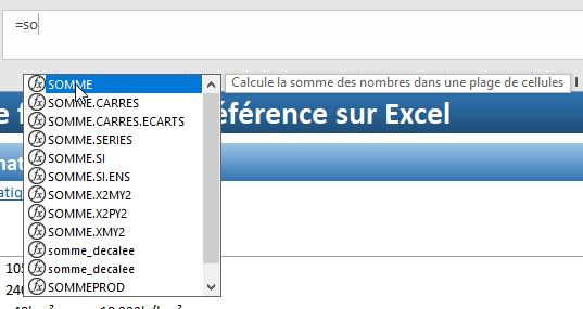 Excel formation - La somme automatique - 02