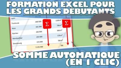 Comment réaliser une somme de cellules en 1 clic sur Excel