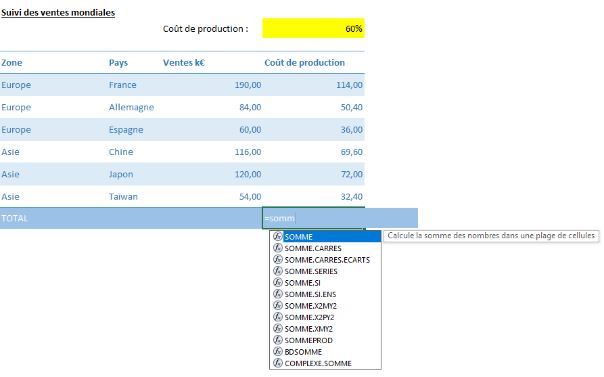 Excel formation - Ma première formule Excel - 09