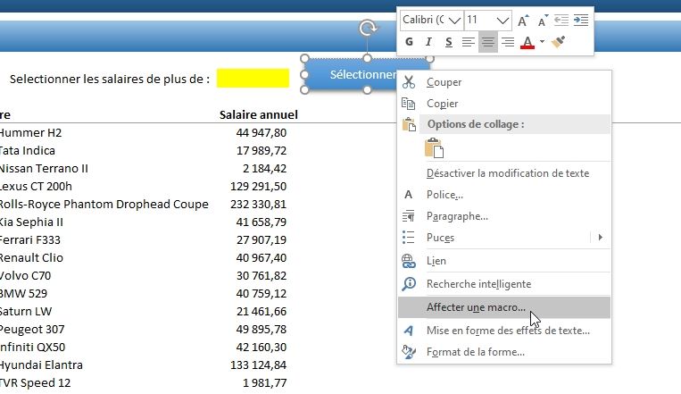 Excel formation - Sélectionner les cellules supérieures à une valeur - 10